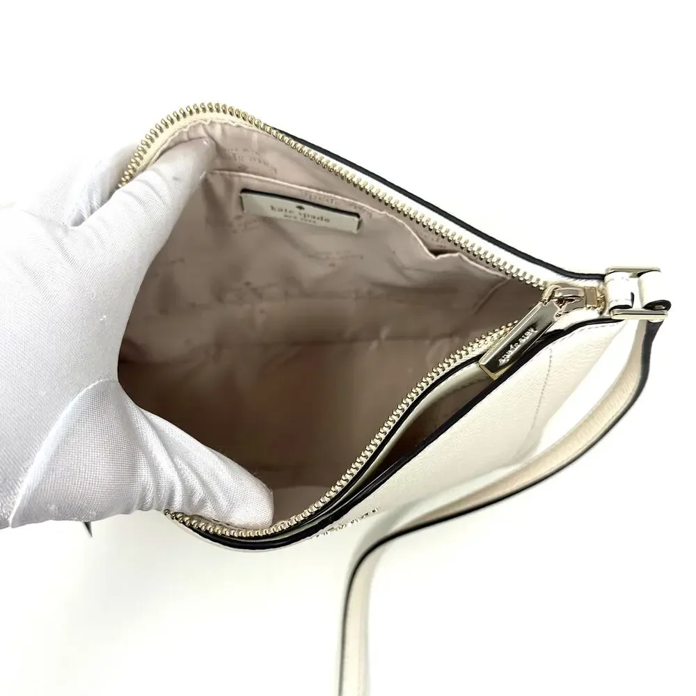 Kate Spade Harlow Crossbody Purse Parchment White Leather WKR00058